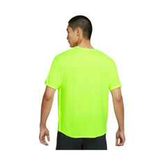Nike Mens Dri-FIT Miler Running Tee Green S, Green, rebel_hi-res