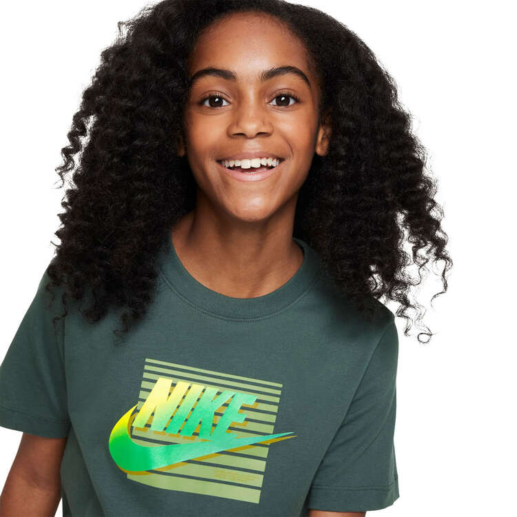 Nike Kids Sportswear Futuro Retro Tee, Green, rebel_hi-res