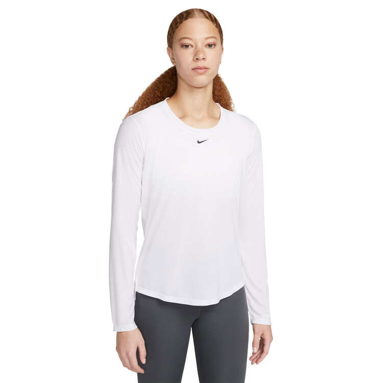 Nike One Womens Dri-FIT Standard Top White XS, White, rebel_hi-res