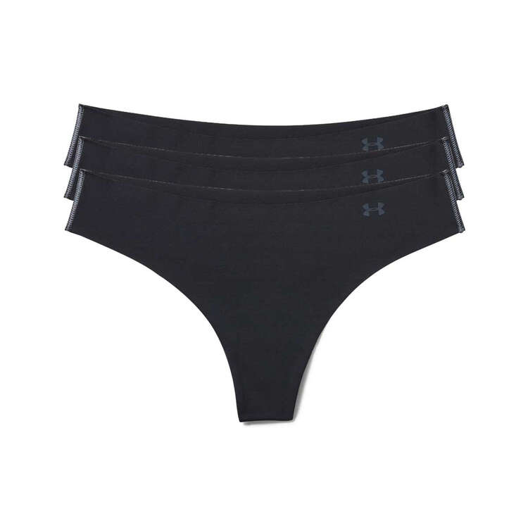 Under Armour Womens Pure Stretch Thong Briefs 3 Pack Black XL