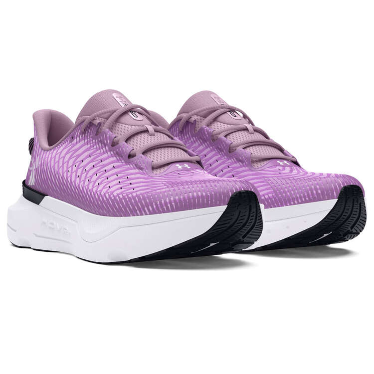 Under Armour Infinite Pro Womens Running Shoes, Purple/White, rebel_hi-res