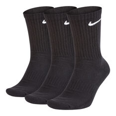 Nike Cushion Cushion Crew 3 Pack Socks, Black, rebel_hi-res