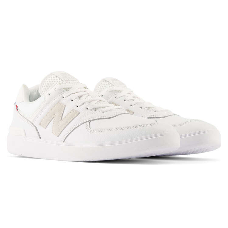 New Balance Court 574 Mens Casual Shoes, White/Beige, rebel_hi-res