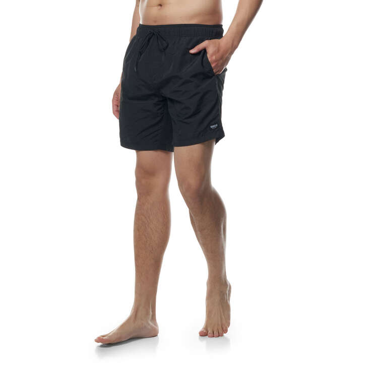 Tahwalhi Men's Solid Pool Shorts, Black, rebel_hi-res