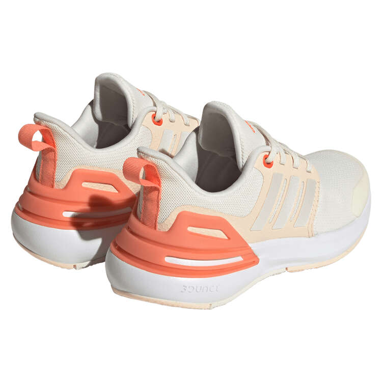 adidas RapidaSport Bounce Kids Running Shoes, White/Peach, rebel_hi-res