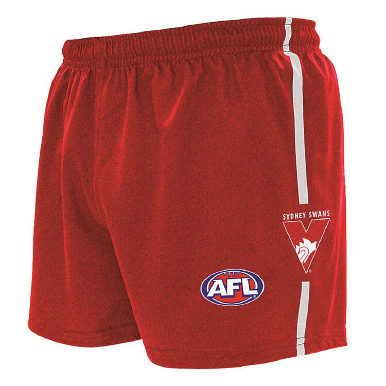 Sydney Swans  Mens Home Supporter Shorts Red XS, Red, rebel_hi-res