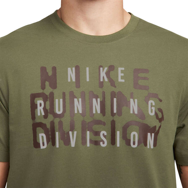Nike Mens Dri-FIT Run Division Running Tee, Green, rebel_hi-res