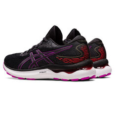 Asics GEL Nimbus 24 Womens Running Shoes, Black/Purple, rebel_hi-res