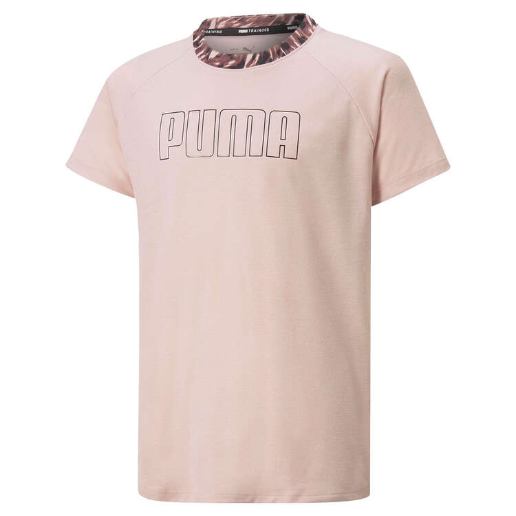 Puma Girls RT Safari Glam Tee, Pink, rebel_hi-res