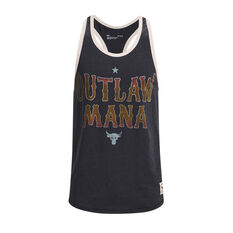 Under Armour Mens Project Rock Outlaw Mana Tank Grey S, , rebel_hi-res