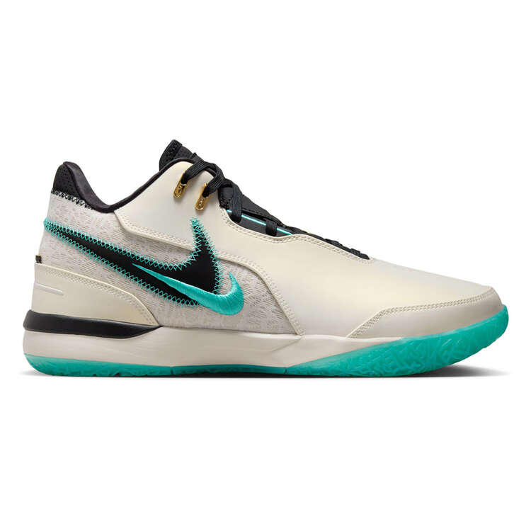 Nike LeBron James LeBron NXXT Gen AMPD Basketball Shoes, White/Teal, rebel_hi-res