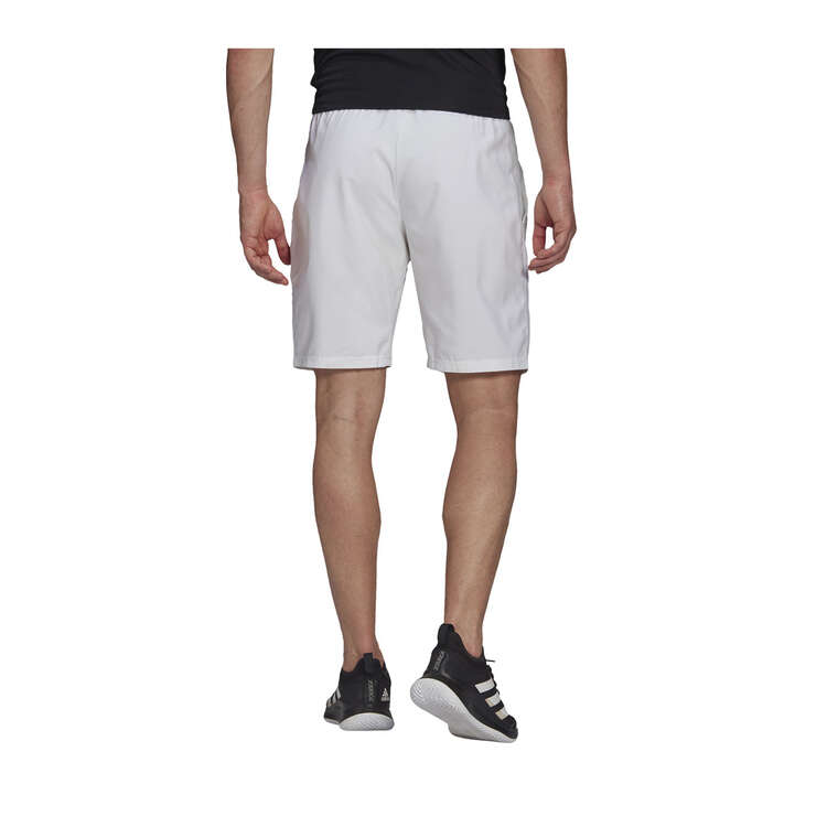 adidas Mens Club Tennis 3-Stripes Shorts White S, White, rebel_hi-res