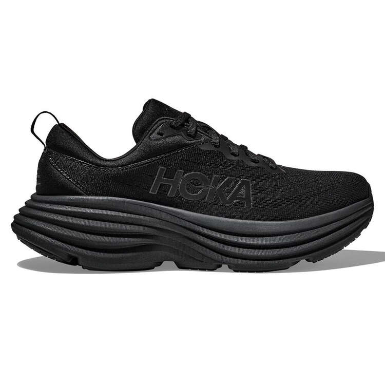 Hoka Bondi 8 2E Mens Running Shoes Black US 7, Black, rebel_hi-res