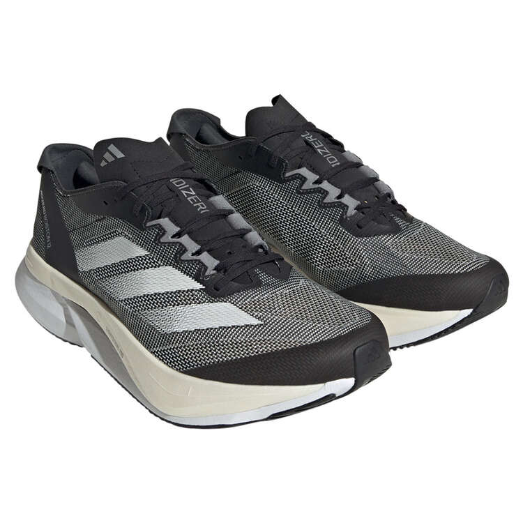 adidas Adizero Boston 12 Mens Running Shoes Black/White US 7, Black/White, rebel_hi-res