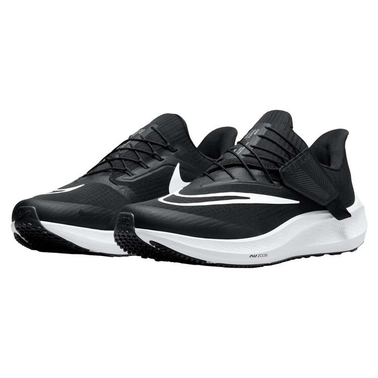 Nike Air Zoom Pegasus FlyEase Mens Running Shoes, Black/White, rebel_hi-res