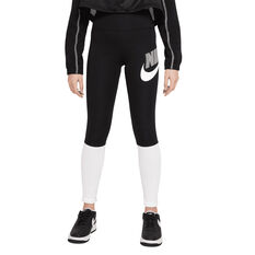 Nike Girls Sportswear Favourites HW Tights Black/White XS, , rebel_hi-res