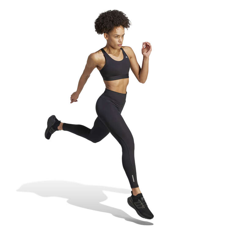 adidas Womens Ultimateadidas Run Medium Support Sports Bra, Black, rebel_hi-res