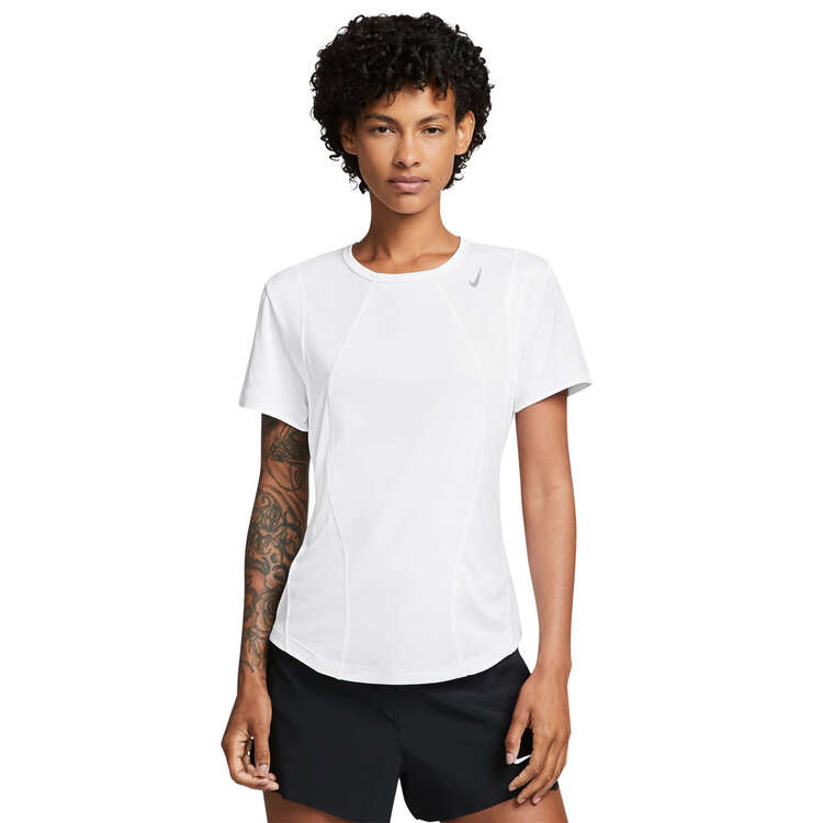 Nike Womens Fast Dri-FIT Running Tee White XS, White, rebel_hi-res