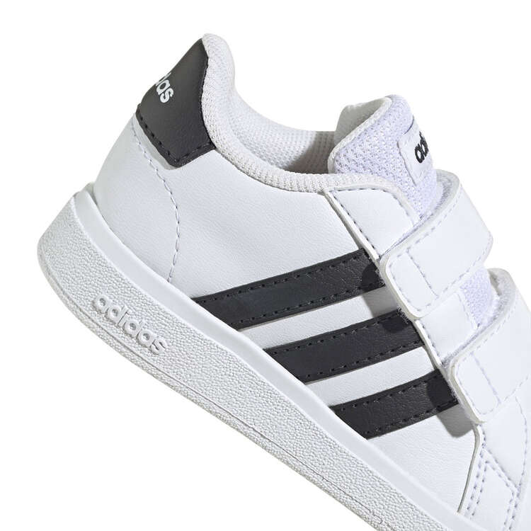 adidas Grand Court 2.0 Toddlers Shoes, White/Black, rebel_hi-res