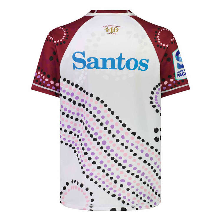 Queensland Reds 2023 Mens Indigenous Jersey White S, White, rebel_hi-res