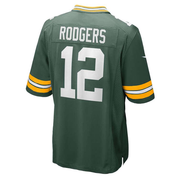 Green Bay Packers Aaron Rodgers 2022/23 Mens Home Jersey, Green, rebel_hi-res