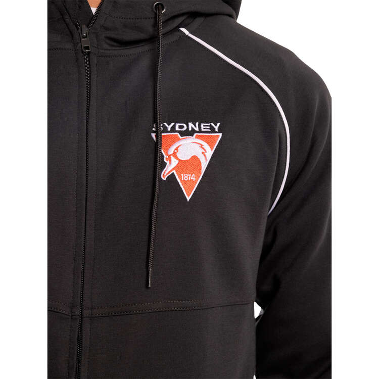 Sydney Swans 2024 Mens Active Hoodie Charcoal/Red S, Charcoal/Red, rebel_hi-res