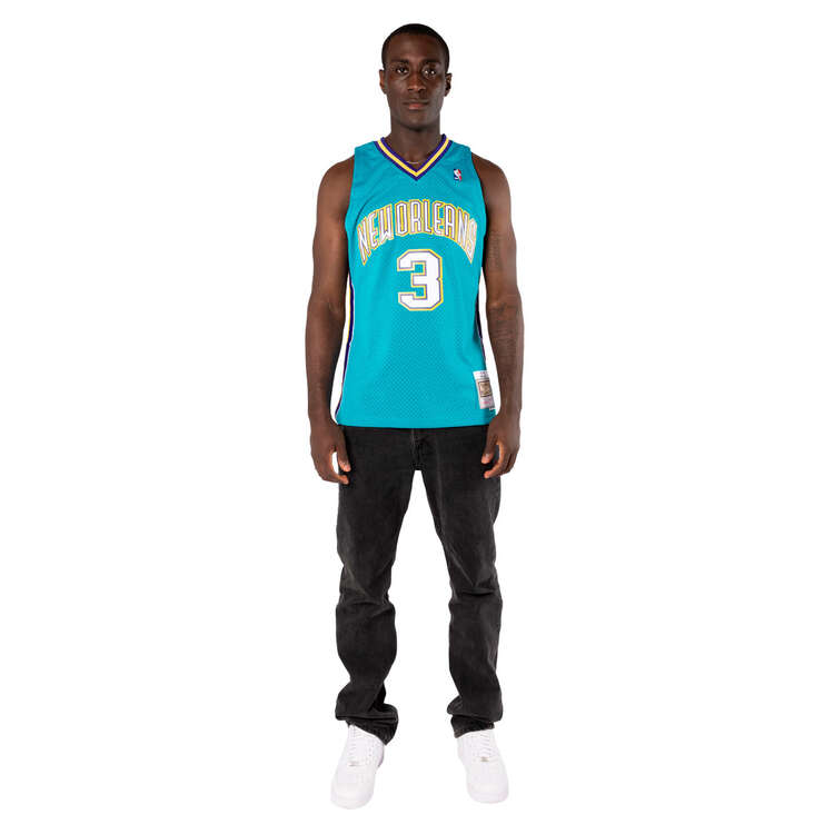 Mitchell & Ness New Orleans Pelicans Chris Paul 2005/06 Basketball Jersey, Teal, rebel_hi-res