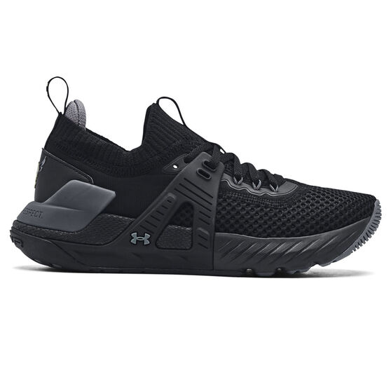 Under Armour Project Rock 4 Womens Training Shoes, Black, rebel_hi-res