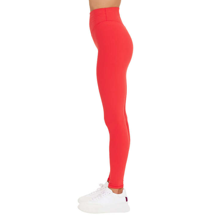 The Upside Womens Peached 28 Inch High Rise Tights, Red, rebel_hi-res