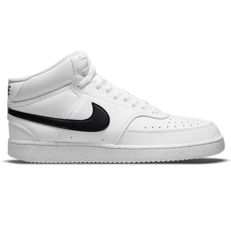 Nike Court Vision Mid Next Nature Mens Casual Shoes White/Black US 7, White/Black, rebel_hi-res