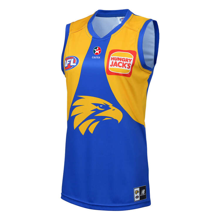 West Coast Eagles 2023 Kids Home Guernsey Blue/Yellow 8, Blue/Yellow, rebel_hi-res