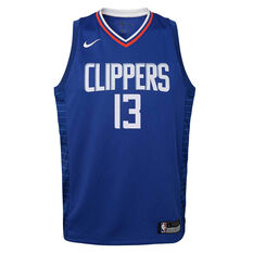 Nike Los Angeles Clippers Paul George 2020/21 Youth Icon Swingman Jersey Blue S, Blue, rebel_hi-res