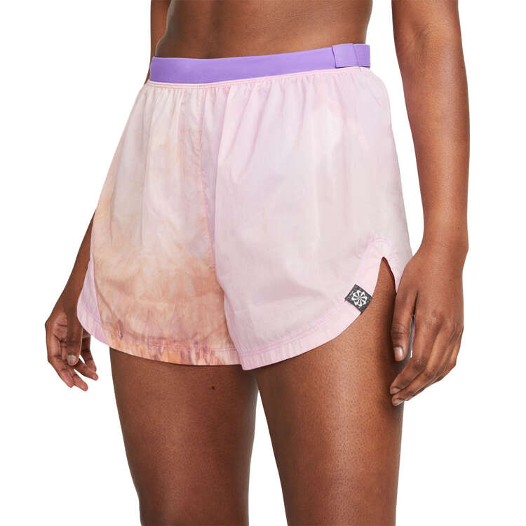 Nike Womens Dri-FIT Repel Mid-Rise 3 Inch Trail Running Shorts Purple XS, Purple, rebel_hi-res