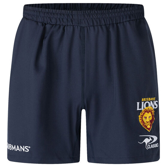 Brisbane Lions 2022 Mens Training Shorts, Navy/Maroon, rebel_hi-res