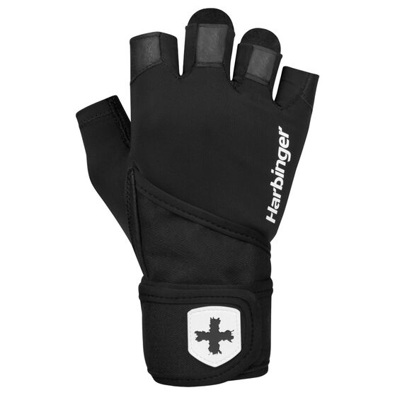 Harbinger Mens Pro Wrist Wrap Gloves, Black, rebel_hi-res