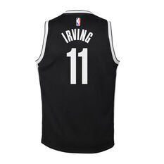 Nike Brooklyn Nets Kyrie Irving 2020/21  Kids Icon Swingman Jersey Black S, Black, rebel_hi-res
