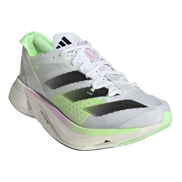 adidas Adizero Adios Pro 3 Womens Running Shoes, Green/Purple, rebel_hi-res