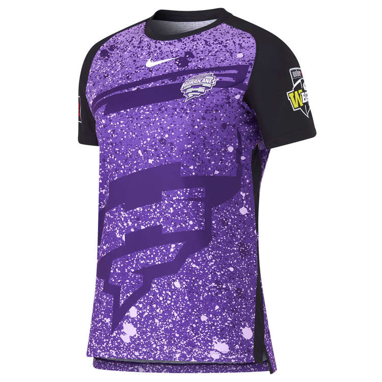 Nike Womens Hobart Hurricanes 2023/24 Replica WBBL Home Shirt Purple XS, Purple, rebel_hi-res