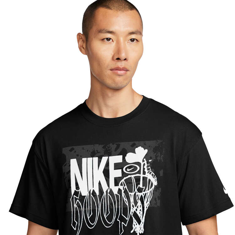 Nike Mens Max90 Basketball Tee, Black, rebel_hi-res