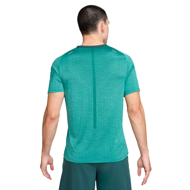 Nike Mens Tech Knit Dri-FIT ADV Running Tee Green S, Green, rebel_hi-res