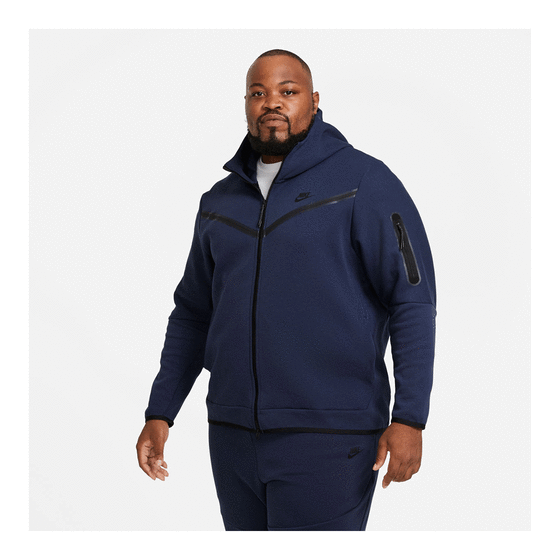 Nike Mens Sportswear Tech Fleece Hoodie Navy XL, Navy, rebel_hi-res