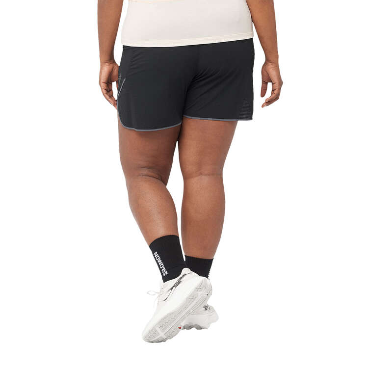 Salomon Womens Sense Aero 5in Shorts, Black, rebel_hi-res