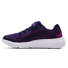 Under Armour Charged Pursuit 2 PS Kids Running Shoes Navy US 11, Navy, rebel_hi-res