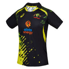 Cricket Australia 2021/22 Mens T20 Replica Shirt Black S, Black, rebel_hi-res