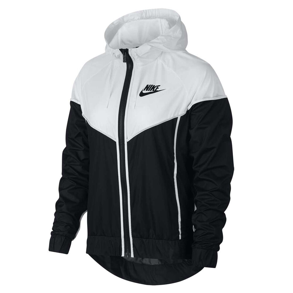 Nike Womens Sportswear Windrunner Jacket Black / White XS Adult | Rebel ...