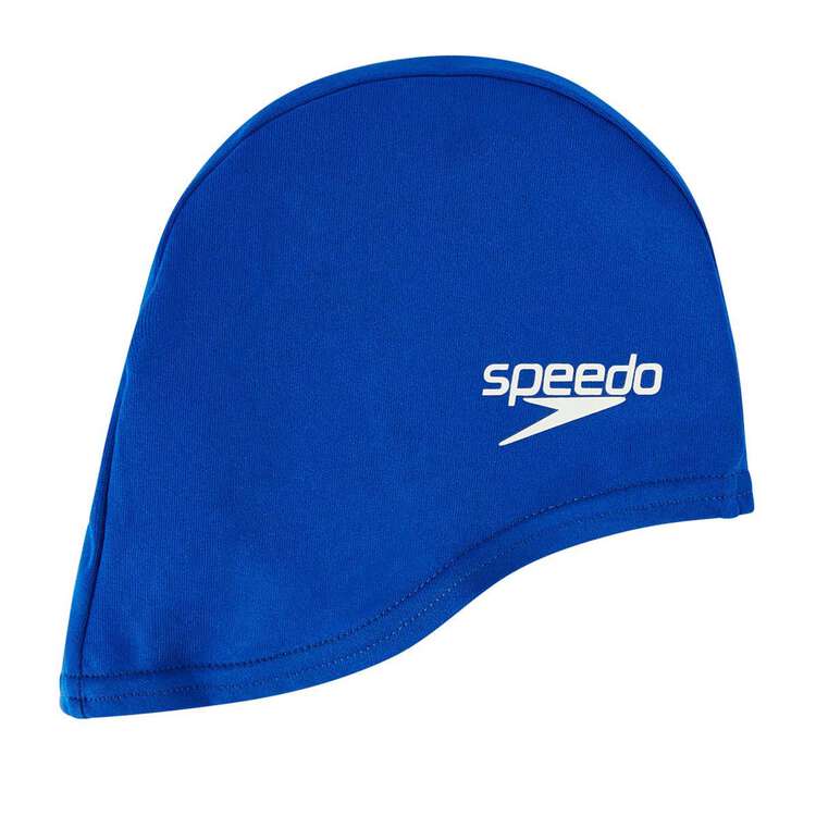 Speedo Junior Polyester Swim Cap Blue, Blue, rebel_hi-res