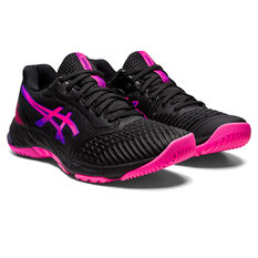 Asics GEL Netburner Ballistic FF 2 Womens Netball Shoes, Black/Pink, rebel_hi-res