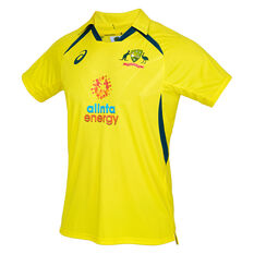 Cricket Australia 2021/22 Mens ODI Replica Shirt Yellow S, Yellow, rebel_hi-res