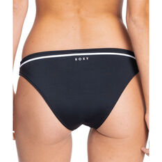 Roxy Womens Fitness Mini Bikini Swim Pant Anthracite XS, Anthracite, rebel_hi-res
