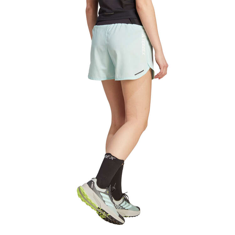 adidas Terrex Womens Agravic Trail Running Shorts, Aqua, rebel_hi-res